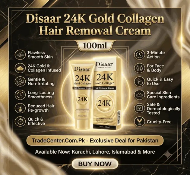 Disaar 24K Gold Collagen Hair Removal Cream In Pakistan